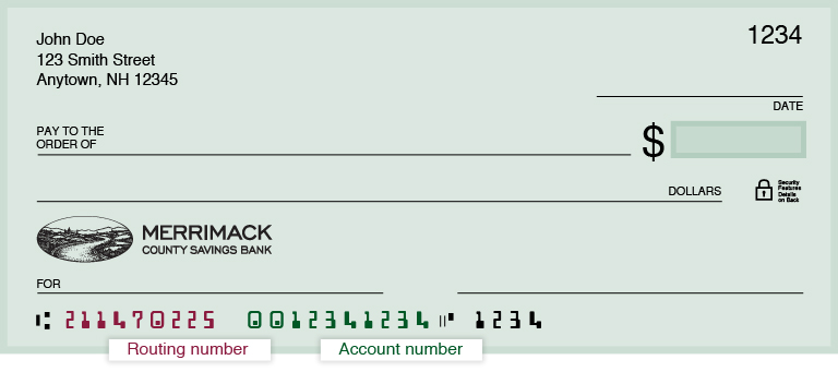 Routing Number Merrimack County Savings Bank