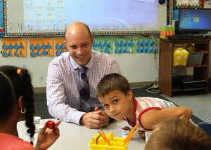 Kyle Schneck Interacting with Power Scholars