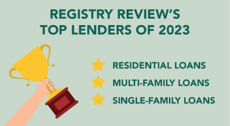 Registry Review's Top Lenders of 2023: Residential Loans, Multi-Family Loans, Single-Family Loans